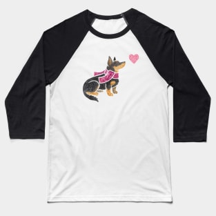 Lancashire Heeler watercolour Baseball T-Shirt